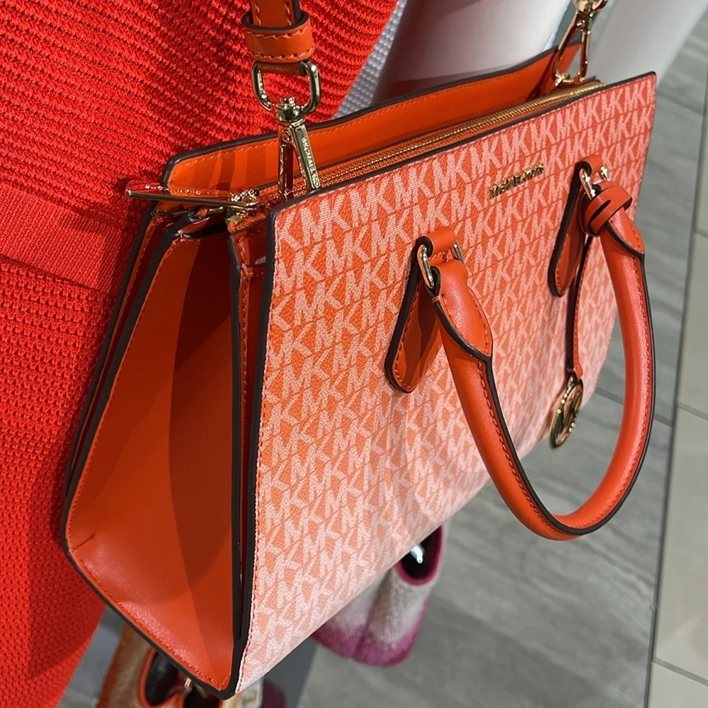 Michael Kors Sheila Medium Ombré Signature Logo Satchel Shoulder Crossbody Bag - Picture 14 of 16